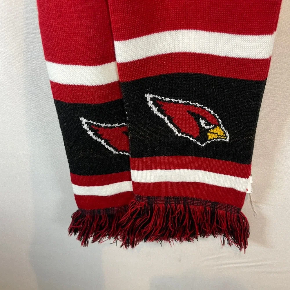 Arizona Cardinals NFL Knit‎ Scarf Red White Black Fringe